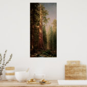 Poster Les grands arbres, Mariposa Grove, CA par Bierstad (Cuisine)