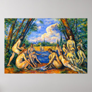 Poster Les Grands Baigneurs de Paul Cézanne