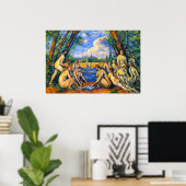 Poster Les Grands Baigneurs de Paul Cézanne (Bureau à domicile)