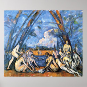 Poster Les grands baigneurs par Paul Cezanne
