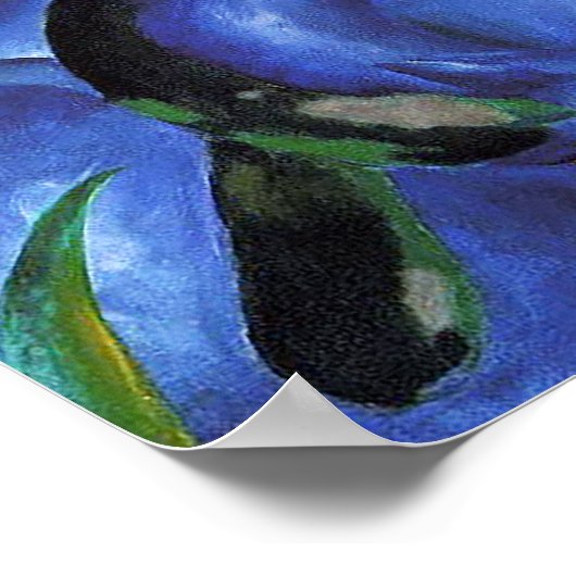 Poster Les grands chevaux bleus de Franz Marc (Coin)