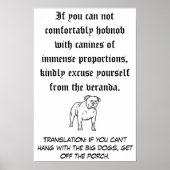 Poster Les grands chiens (Devant)