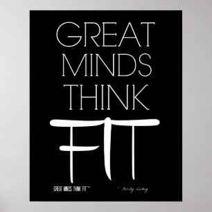 Poster Les grands esprits pensent l'affiche convenable