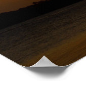 Poster Les Grands Hérons Au Coucher Du Soleil (Coin)