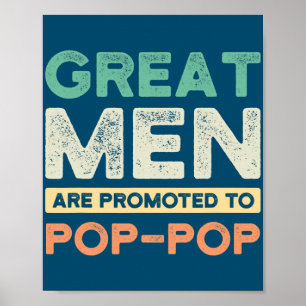 Poster Les grands hommes sont promus pop pop