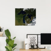 Poster Les Grands Lacs (Bureau à domicile)