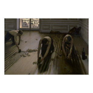 Poster Les grattoirs de plancher par Gustave Caillebotte