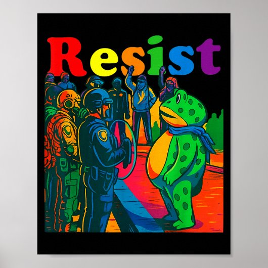 Poster Les grenouilles résistent à la protestation des gr (Devant)