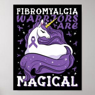 Poster Les Guerriers Fibromyalgia Sont Magiques Unicorne 