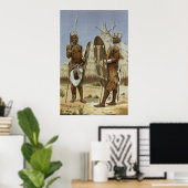 Poster Les guerriers Nyam-nyam de l'histoire de l'humanit (Bureau à domicile)