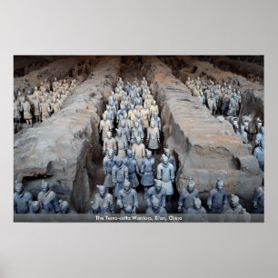 Poster Les guerriers Terra-cotta, Xi'an, Chine