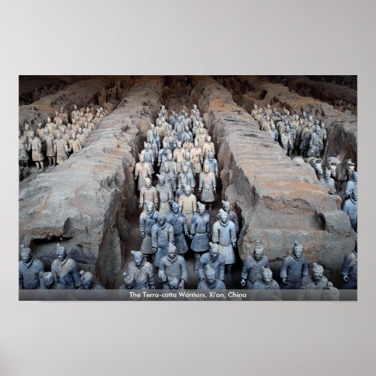 Poster Les guerriers Terra-cotta, Xi'an, Chine (Devant)
