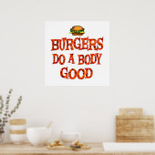 Poster Les hamburgers font du bien (Cuisine)