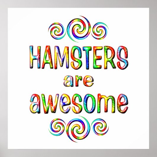 POSTER LES HAMSTERS SONT INCONTOURNABLES (Devant)
