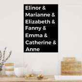 Poster Les Héroïnes de Jane Austen Ier (Cuisine)