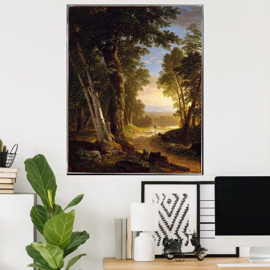 Poster Les hêtres - Asher Brown Durand - 1845 - (Bureau à domicile)