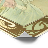 Poster LES HEURES DU JOUR - Mucha (Coin)