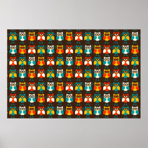 Poster Les hiboux modèlent 1 copie