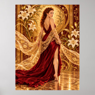 Poster Les Hintons - Arabesque de soie - Sans bordure
