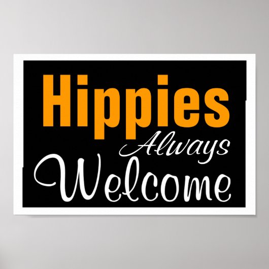 Poster Les hippies sont toujours les bienvenus (Devant)
