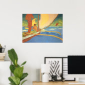 POSTER LES HOMMES DANS UN CANOÉ OUTRIGGER SE SONT DIRIGÉS (Bureau à domicile)