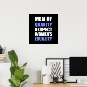 Poster "Les hommes de qualité respectent l'égalité des fe (Bureau à domicile)