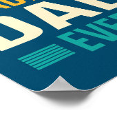 Poster Les hommes meilleur impair papa jamais drôle Fête  (Coin)