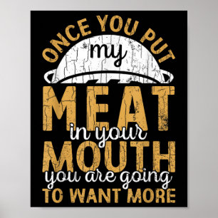 Poster Les Hommes Mettent Ma Viande Dans Votre Bouche Drô
