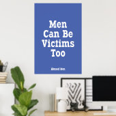 Poster Les hommes peuvent aussi être victimes (Bureau à domicile)