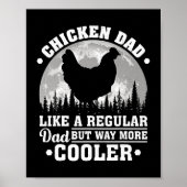 Poster Les Hommes Poulet Papa Comme Un Père Régulier Drôl (Devant)