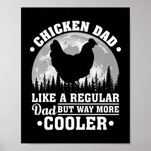 Poster Les Hommes Poulet Papa Comme Un Père Régulier Drôl (Devant)