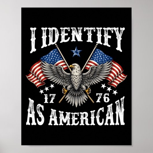 Poster Les hommes s'identifient comme un patriote de drap (Devant)