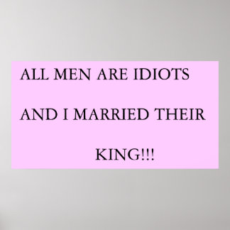 POSTER LES HOMMES SONT DES IDIOTS