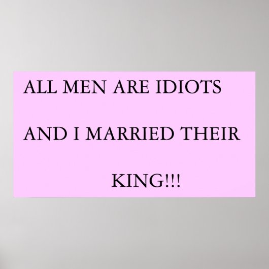 POSTER LES HOMMES SONT DES IDIOTS (Devant)