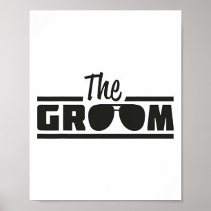 Poster Les Hommes Vintages Groom Se Rassemblent Pour Être