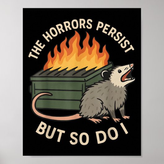 Poster Les horreurs persistent mais je le fais aussi Sarc (Devant)