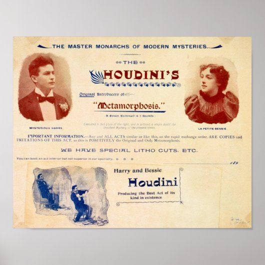 Poster Les Houdinis réalisent la métamorphose (Devant)