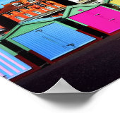 Poster Les huttes de plage d'été de Brighton et de Hove c (Coin)