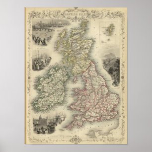Poster Les îles britanniques