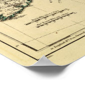 Poster Les îles britanniques avec leurs frontières (Coin)