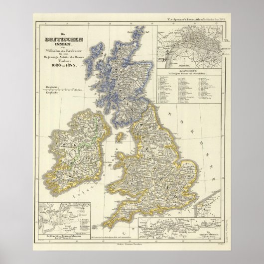 Poster Les îles britanniques de 1066 à 1485 (Devant)