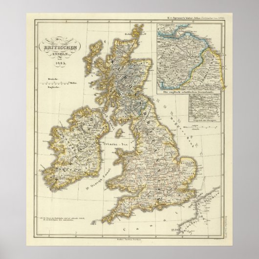 Poster Les îles britanniques depuis 1485 (Devant)