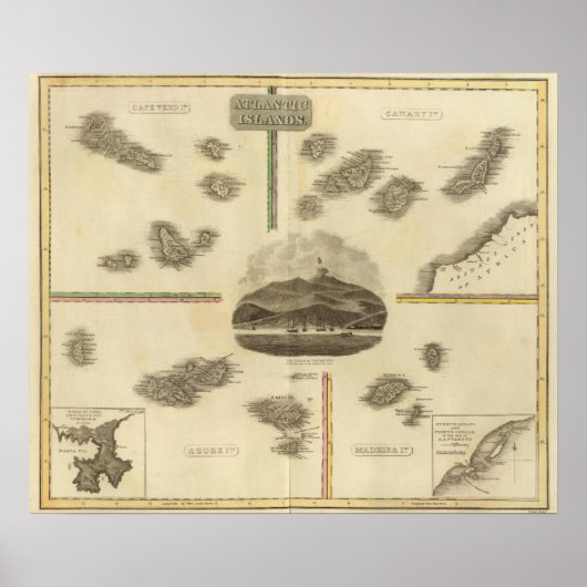 Poster Les îles de l'Atlantique (Devant)