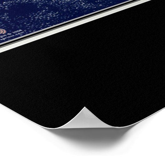 Poster Les îles d'Hawaii de l'espace Carte satellite (Coin)