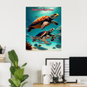 Poster Les îles Hawaii Kahoolawe Aloha (Bureau à domicile)