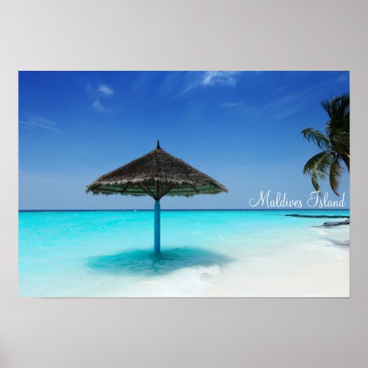 Poster Les îles Maldives vacances romantique (Devant)
