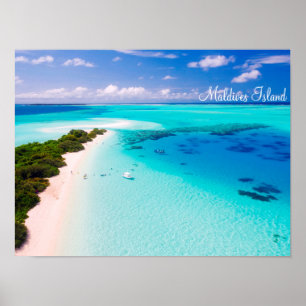 Poster Les îles Maldives vacances romantique par storeman