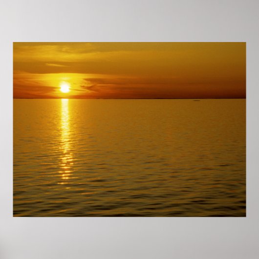 Poster Les îles suédoises coucher du soleil. (Devant)
