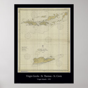 Poster les Îles Vierges 1921