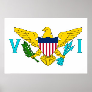 Poster Les Îles Vierges américaines, Etats-Unis diminuent